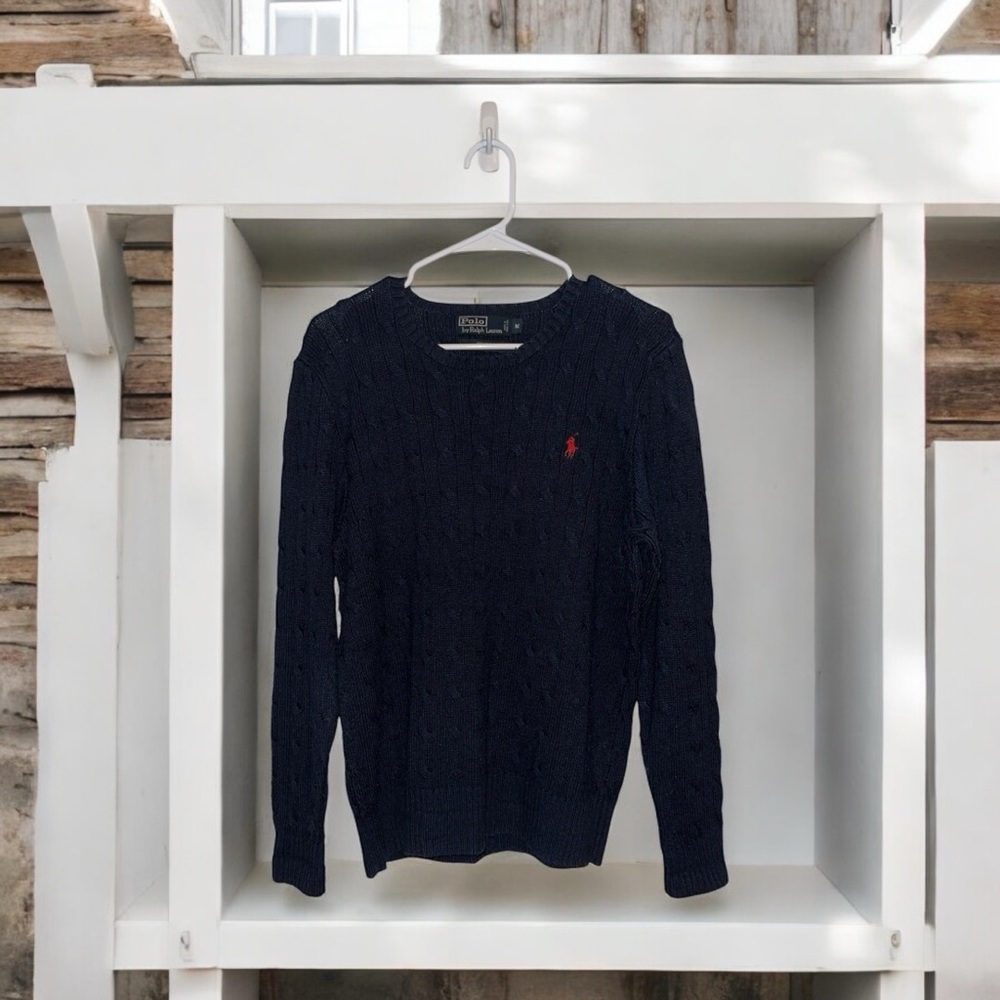 Ralph Lauren Navy Blue Silk Sweater